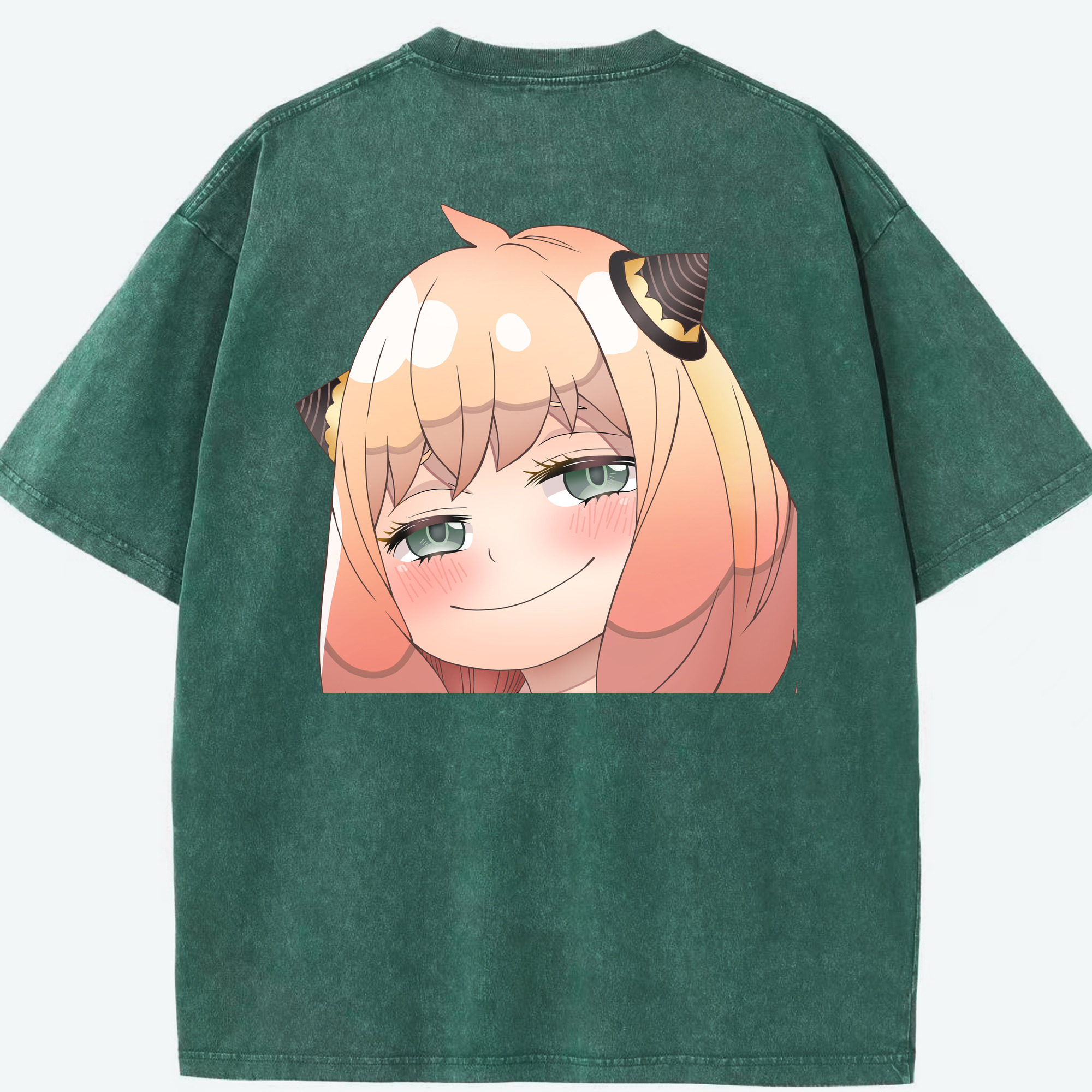 （画像用） SPY×FAMILY间谍家家酒 綿100% ヴィンテージ風 半袖Tシャツ（背面プリント）